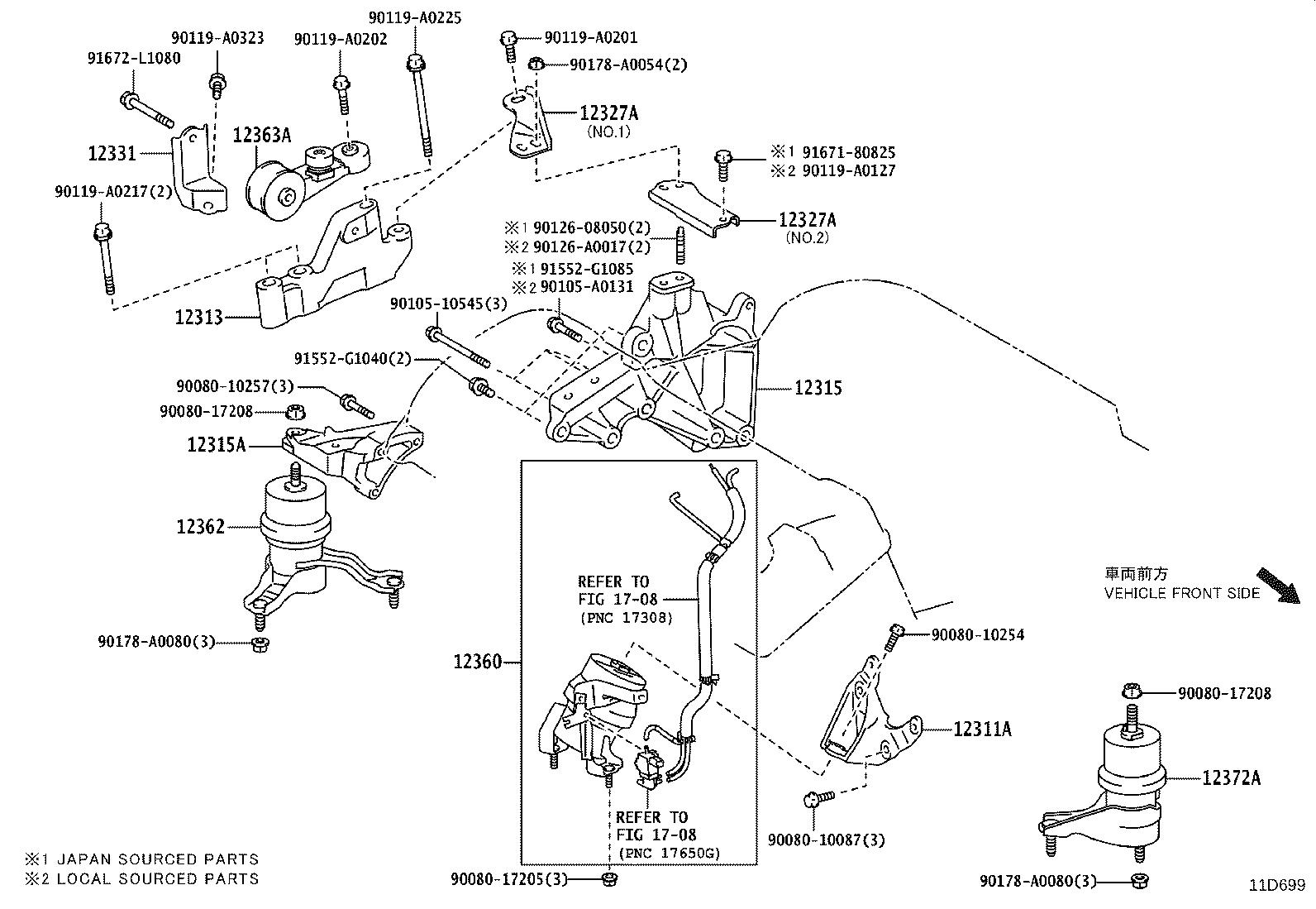 Lexus Es 330 Insulator, Engine Mounting, Left(for Transverse Engine 