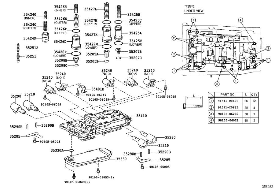 3524050090 - Solenoid assembly; valve. Automatic transmission 3way ...