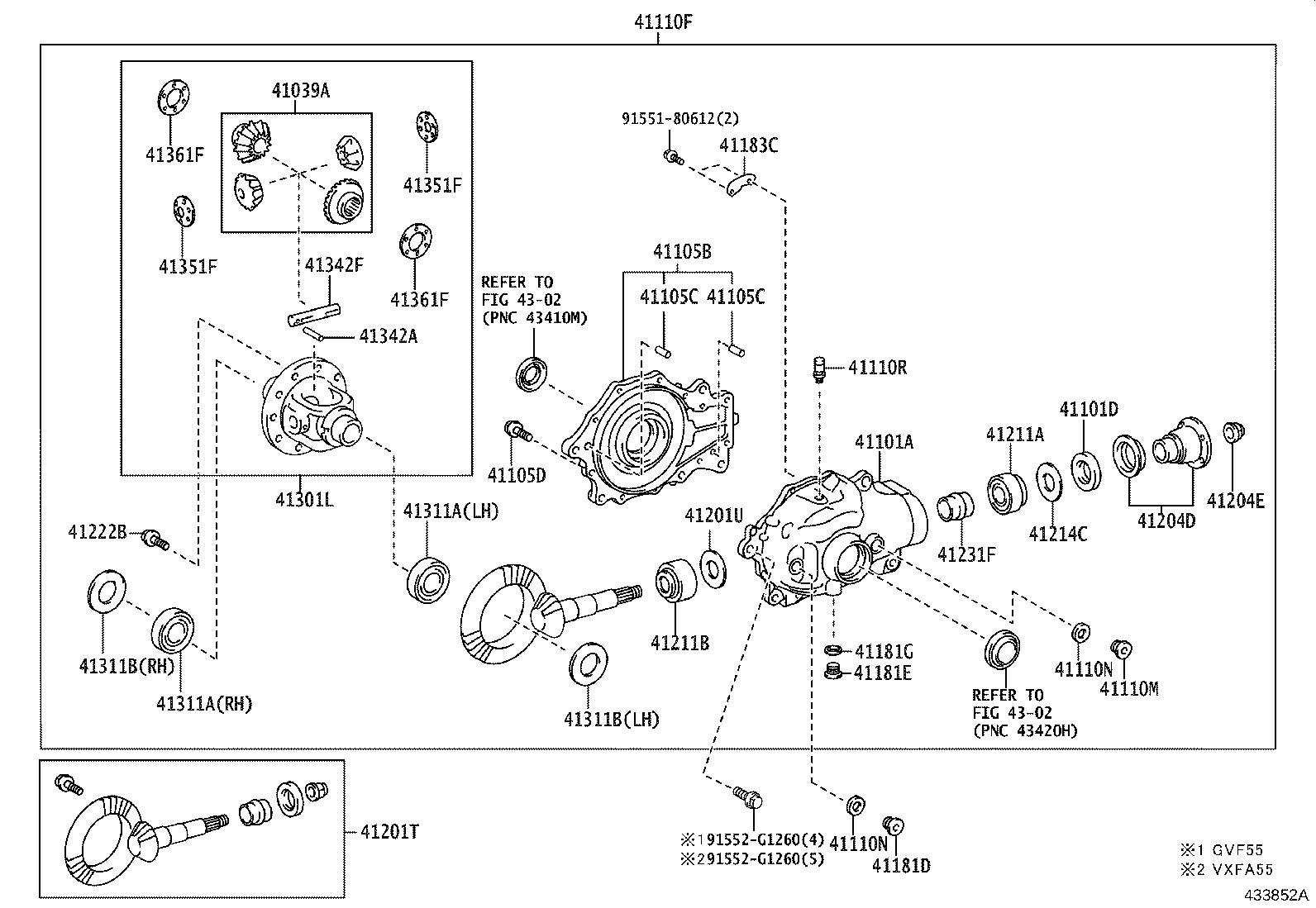 4134243010 - Shaft, front differential pinion, no. 1. Brakes, axle ...