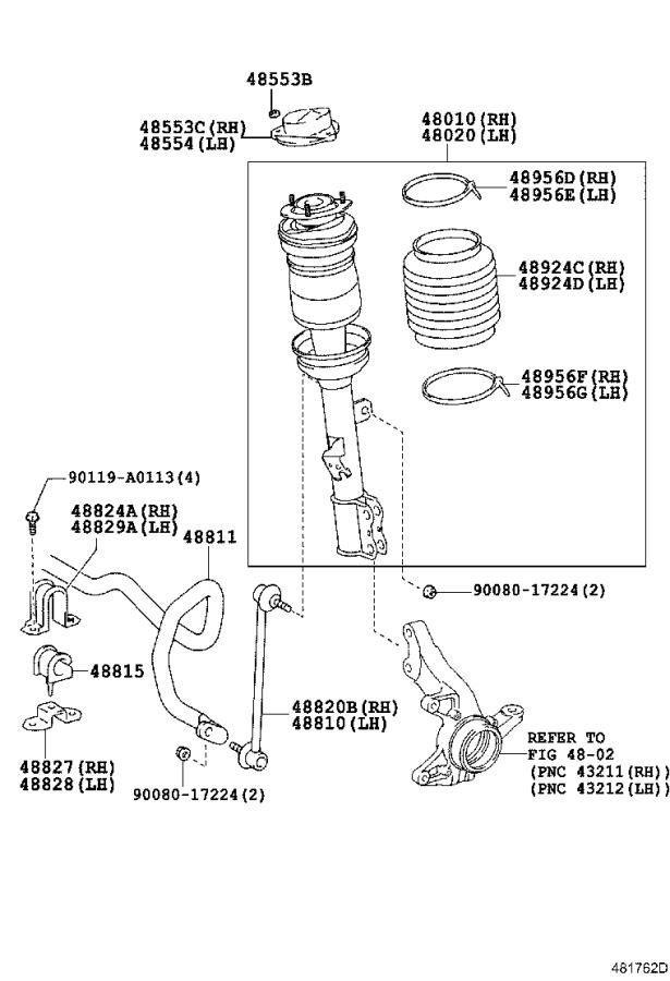 2007 Lexus RX 350 Suspension Strut (Right, Front). MARK, Struts, Shocks ...