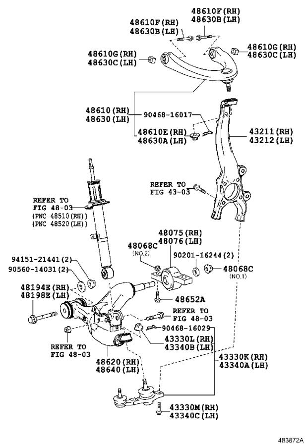 2022 Lexus LC 500 Convertible Suspension Control Arm (Left, Front ...