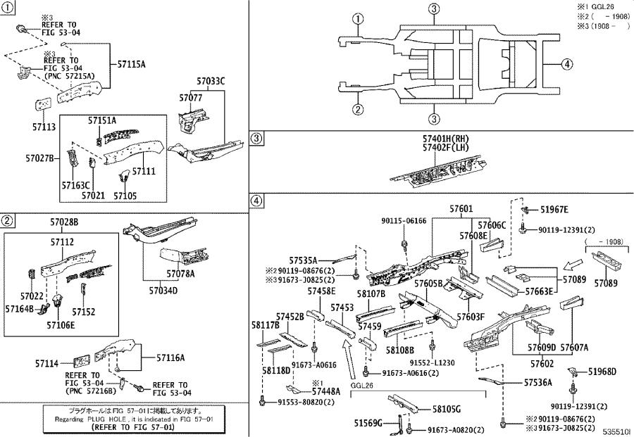 2002 Lexus Gs 300 Bracket Sub-assembly, Front Suspension Member 