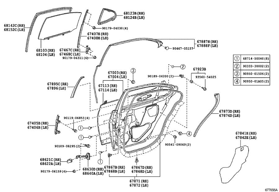 2022 Lexus RX 350 Board sub-assembly, rear door trim, right. Bla&sad ...