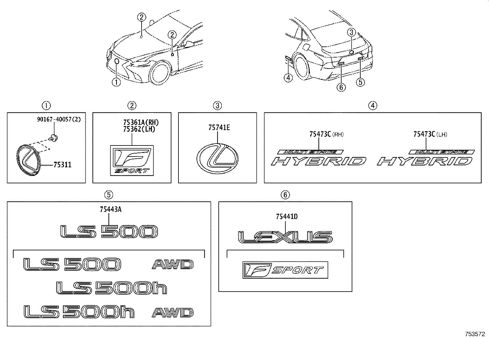 9097502122 - Emblem, symbol. Body, interior - Genuine Lexus Part