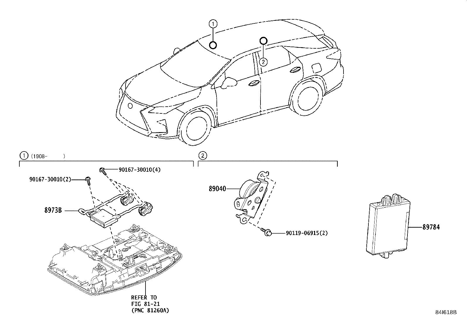 Theft sensor lexus