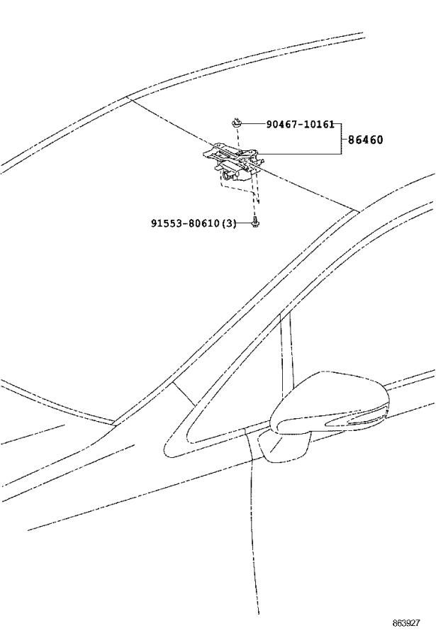 8646075020 Lane Departure System Camera. Electrical Genuine Lexus Part