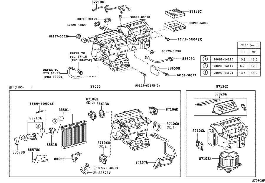 8702030020 - Damper Assembly, Heater Air. Ring, Heating, Conditioning ...