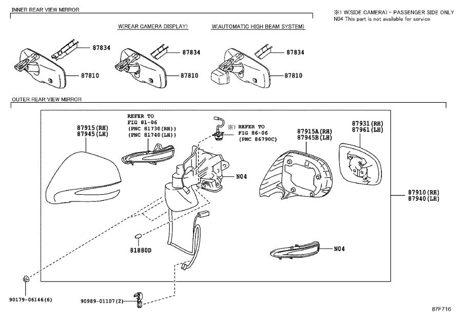 Car Mirror Parts Names