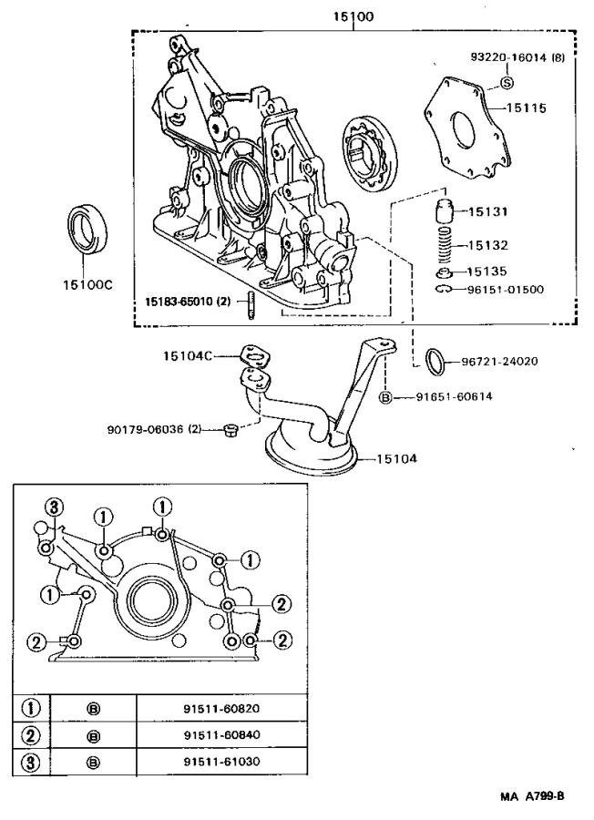 2006 lexus IS 250 Valve, oil pump relief 1513103010 Genuine lexus Part