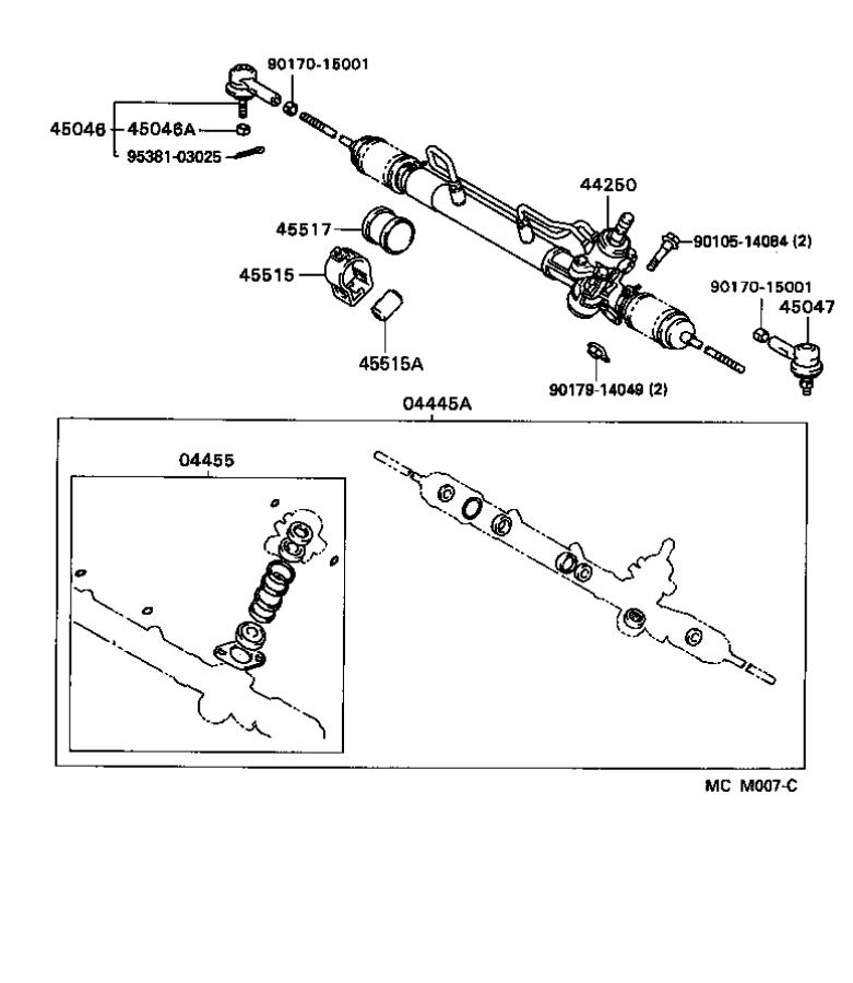 2022 Lexus RX 350 F Sport Rack and Pinion Bellows. STEERING RACK, NO. 1 ...