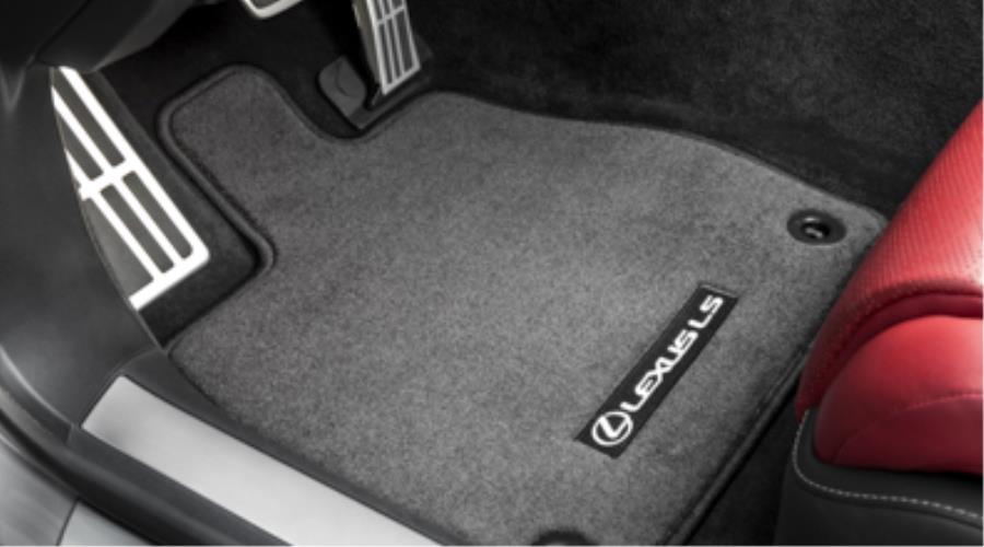 Lexus IS 250 Base Carpet Floor Mats, Black With Black Stitching